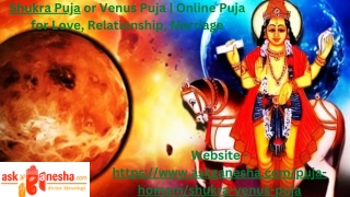 Shukra Puja or Venus Puja  Online Puja for Love, Relationship, Marriage