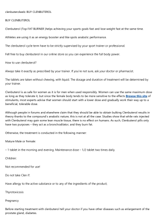 clenbuterolweb: BUY CLENBUTEROL