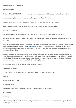 clenbuterolweb: BUY CLENBUTEROL