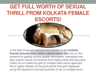 Get full worth of sexual thrill from Kolkata