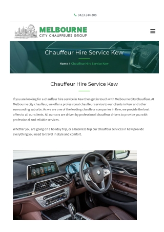 Chauffeur Hire Service Kew | Chauffeur Hire Kew | Luxury Chauffeur Hire Kew