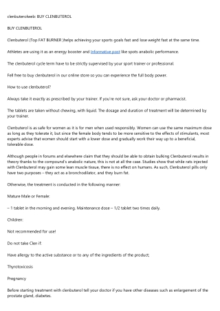 clenbuterolweb: BUY CLENBUTEROL