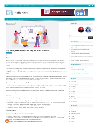 Top Management Assignment Help Service In Australia