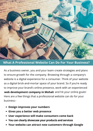 What A Professional Website Can Do For Your Business