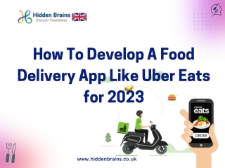 How To Develop A Food Delivery App Like Uber Eats for 2023