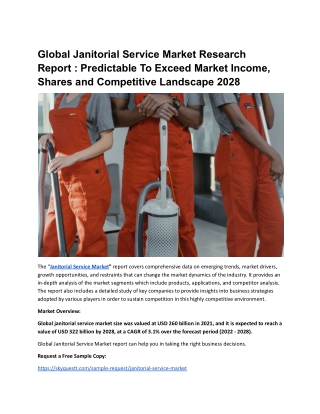 Global Janitorial Service Market Research Report