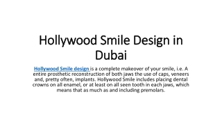Hollywood Smile Design in Dubai