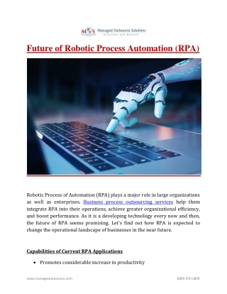 Future of Robotic Process Automation