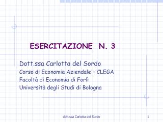 ESERCITAZIONE N. 3