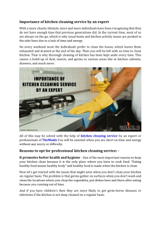kitchen cleaning service
