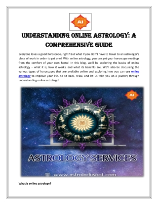 Understanding Online Astrology: A Comprehensive Guide