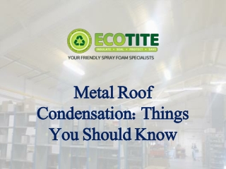 Metal Roof Condensation: Things You Should Know