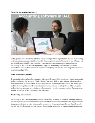 Accounting software in UAE