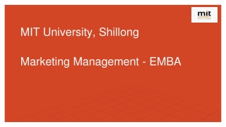 Marketing Management EMBA