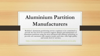 Aluminium Partition Manufacturers