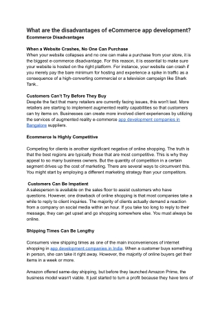 What are the disadvantages of eCommerce app development_ (1)