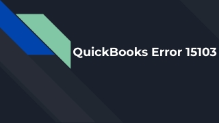 QuickBooks Code Error 15103