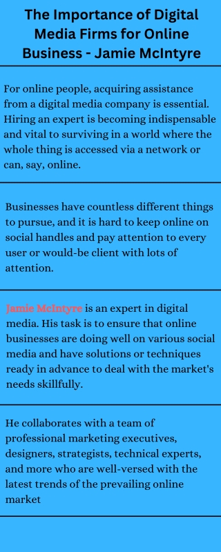 The Importance of Digital Media Firms for Online Business - Jamie McIntyre