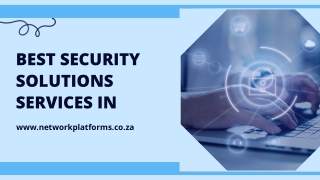 Best Security Solutions Services In Johannesburg