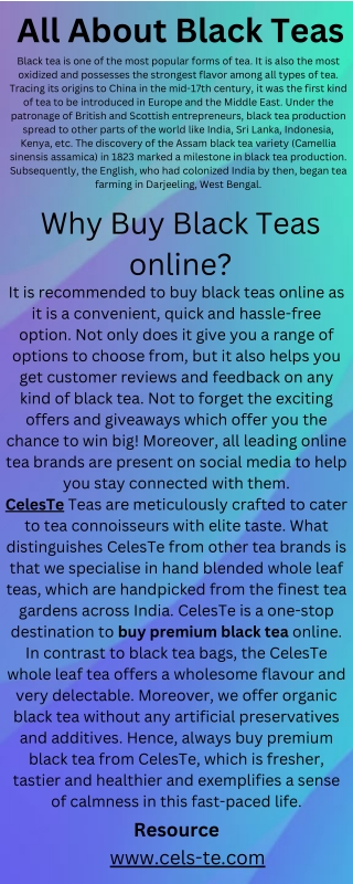 Buy Black Teas Online