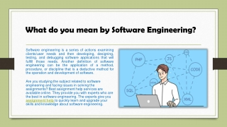 What do you mean by Software Engineering