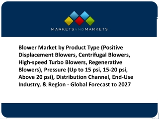 Blower Market - Drivers, Restraints, Opportunities and Challenges