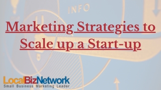 Marketing Strategies to Scale up a Start-up