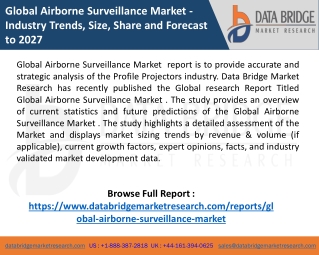 Airborne Surveillance Market Size | Share, Trends, Growth | Industry Analysis