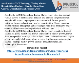 Asia-Pacific ADME Toxicology Testing Market size, Scope, Growth Opportunities