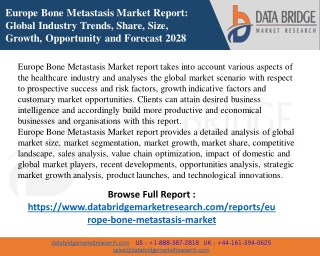 Europe Bone Metastasis Market size 2021, Drivers, Challenges