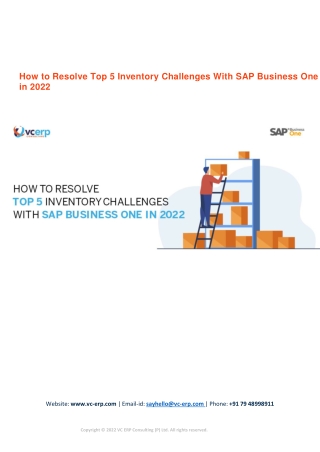 How to Resolve Top 5 Inventory Challenges With SAP Business One in 2022?