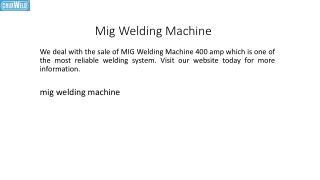 Mig Welding Machine Cruxweld.com