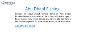 Abu Dhabi Fishing  Emarinehub.com