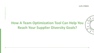 Quality Driven Supplier Diversity Program Management Software