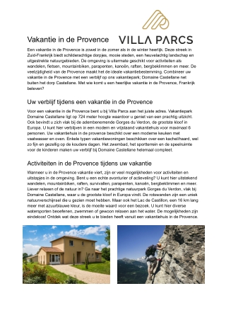 Vakantie Provence