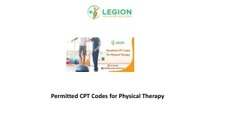 Permitted CPT Codes for Physical Therapy