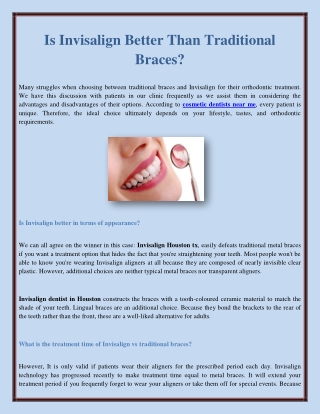 Is Invisalign Better Than Traditional Braces?