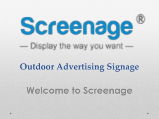 Outdoor Advertising Signage