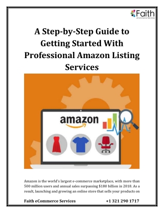 A Step-by-Step Guide to Getting Started With Professional Amazon Listing Services