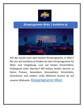 Kinoprogramm Wien | Autokino.at