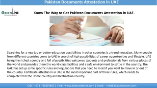 Find Solution for Pakistan documents attestation in UAE