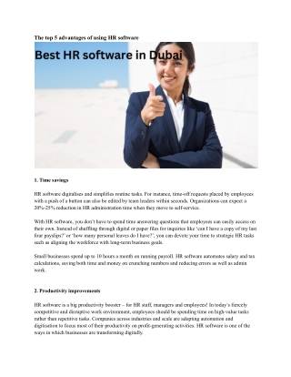 Best HR software in Dubai