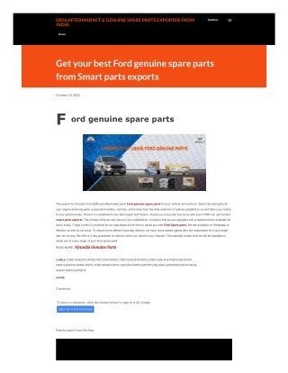 Ford genuine parts  spare parts exporter
