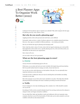 5 Best Planner Apps To Organize Work Better (2022)