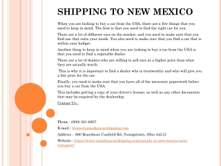 shipping to new mexico