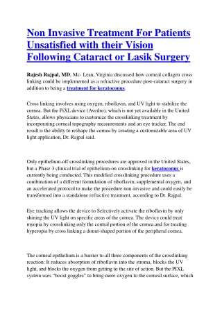 Cataract Operation in Mumbai By the Cataract Surgeon Dr. Niteen Dedhia