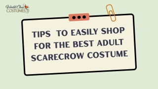 Tips To Easily Shop For The Best Adult Scarecrow Costume