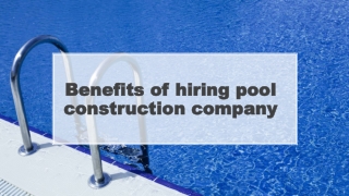 Pool Construction San Diego