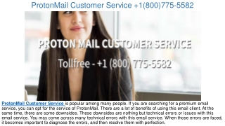 ProtonMail Customer Service  +1(800) 568-6975