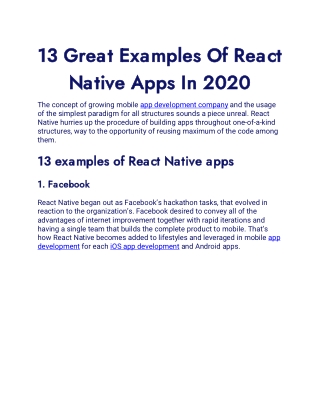 13 Great Examples Of React Native Apps In 2020